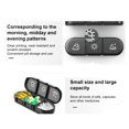 thumbnail image 5 of Multifunctional PP+ABS Pill Organizer with 7 Removable Compartments, Portable Medicine Storage Case Available in Multicolor, Black & Multicolor, Black Options, Small Box Size 2.36x2.36x0.71in,, 5 of 5
