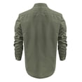 thumbnail image 5 of Ketyyh-chn99 T-Shirt Homme Mode Chemise Décontractée Unie pour Homme Manches Longues Boutonnée Col Rabattu Hauts Chemise Vert,m, 5 of 5