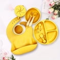 thumbnail image 4 of Baby Feeding Tableware Set, Baby Silicone Bib, Baby Food Bowl, Children Learning Drink Cup,, 4 of 5