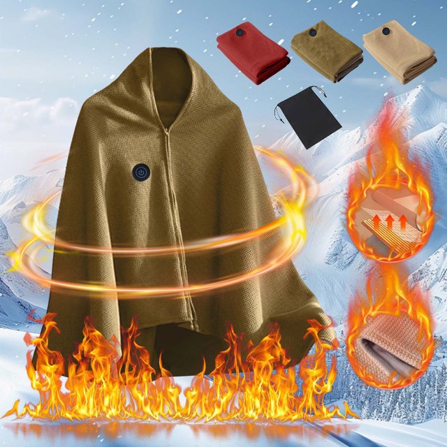 Sentmoon Heated Blanket Electric Throw Blanket USB Heated Blanket Heated Throw Blanket USB Throw Blanket with Zipper Wearable Portable Throw Wrap Washable for Bed, Mattress, and All-Night Use