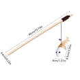 thumbnail image 3 of JilgTeok 4 Packs Pet Cat Teaser Toys Wooden Handles Cats Teasing Sticks Elastic Ropes Cotton and Linen Cloth Toy with Feather Bells Cats Toys Suitable for Cats Interaction Clearance, 3 of 6