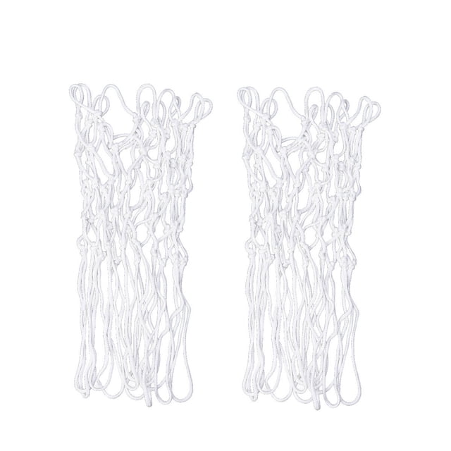 EeaseCA 2 PCS Night Glowing Luminous Basketball Net Nylon Braided Standard Professional Basketball Net Heavy Duty Thick Net Basketball Net (White)
