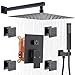 thumbnail image 3 of Enga Shower Body Spray System, 12 Inch Rain Shower Head System Wall Mounted, All Metal Shower Jets System, Oil Rubbed Bronze, 3 of 4