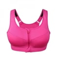 thumbnail image 1 of [Big Save!]Women Zip Front Sports Bras High Impact Support Bra Wirefree Zipper Adjustable Post Surgery Bra, 1 of 6