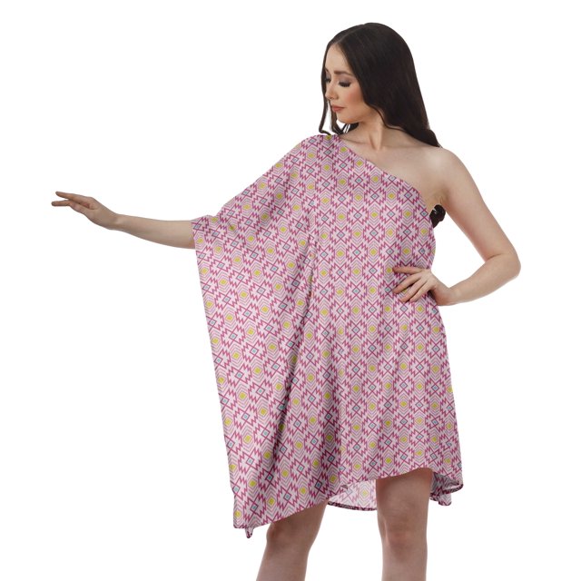 Moomaya Robes Imprimées à Épaules Femmes Robes Caftan de Cocktail Robe Aguichant