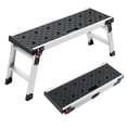 thumbnail image 1 of VEVOR Folding Work Platform, 35.8 x 12.2 in Aluminum Step Stool, 16.5 in Height, 500 lbs Load Capacity, Heavy Duty Platform Ladder with Locks, Portable Work Bench, 1 of 9