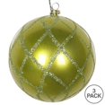 thumbnail image 2 of Vickerman MT198073D 4 in. Lime Candy Glitter Net Ornament - 3 per Bag, 2 of 3