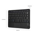 thumbnail image 2 of Clavier Bluetooth avec Pavé Tactile, Clavier Bluetooth Sans Fil Ultra Mince Mini avec Pavé Tactile pour PC Tablette, 2 of 9