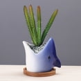 thumbnail image 2 of Cartoon Cactus Ceramic Flowerpot Cute Personality Ornament for Patio Garden, 2 of 2