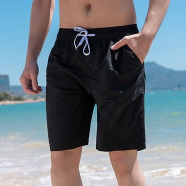 EGNMCR Mens Shorts Men's Pocket Beach Pants Running Gym Workout Quick Dry Sports Training Shorts Mens Swim Trunks