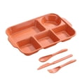 thumbnail image 2 of EGNMCR Kitchen Gadgets, Kitchen Accessories, Kitchen Utensils, Kitchen Tool Divided Plates Tray Dinnerware For Dinner Restaurant Family Party And Kitchen Microwave Dishwasher Safe p lastic Lunch b ox, 2 of 6