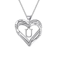 thumbnail image 1 of Ladies Double Heart Diamond Necklace With 26 English Letters Couple Necklace, 1 of 8