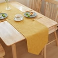 thumbnail image 1 of JASKFLY Long Table Sheer Runner for Weddings & Parties Solid Color Linen Table Runner 30x210cm(120 -150cm Tables)Yellow, 1 of 9