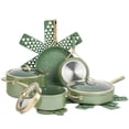 thumbnail image 1 of Thyme & Table Supreme 12-Piece Cookware Set Non-Stick - Olive, 1 of 10