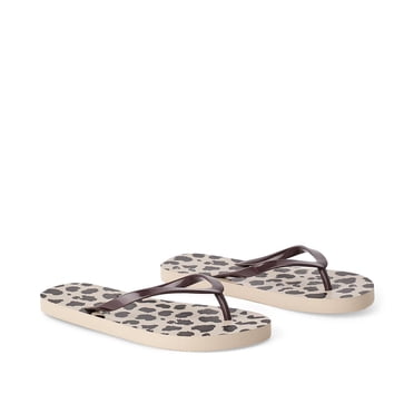 Time and Tru Women's Printed Flip Flops