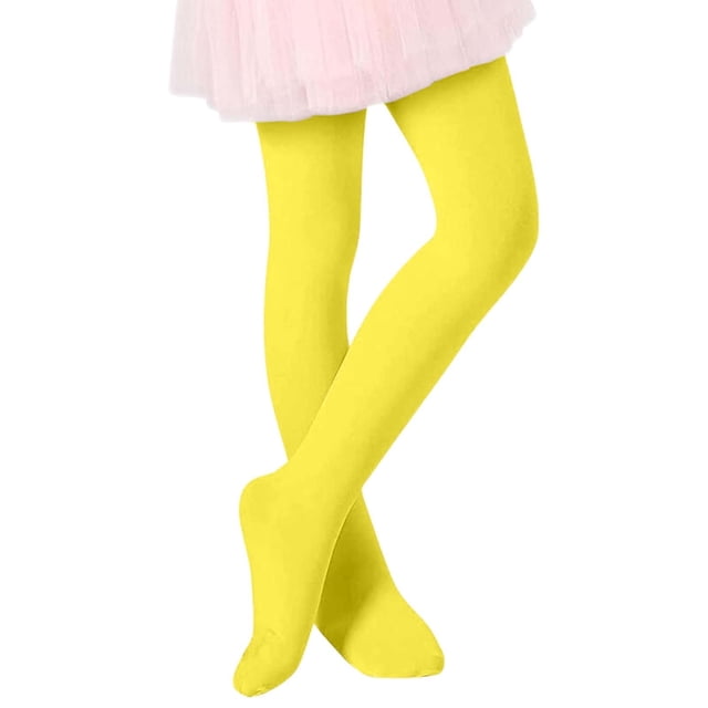 MIASHUI Collants pour Filles Collants de Ballet pour Filles Bas de Danse Collants, Jaune, 18-24 Mois