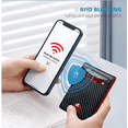 thumbnail image 4 of Mens Slim Wallet with Money Clip Minimalist 7 Slots RFID Front Pocket Wallet- Color Red-by Maple Mart Canada, 4 of 5