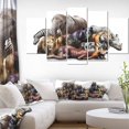 thumbnail image 3 of Design Art Animals on White Background Canvas Print, 3 of 3