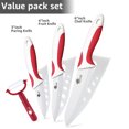 thumbnail image 3 of 3-Piece Ceramic Knife Set with Covers-Sharp White Blade Rust Proof Kitchen Knives Stain Resistant Household Vegetables Slicing Tool, 3 of 3