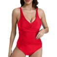 thumbnail image 1 of FhsagQ Swimsuit Sets for Women Bodysuit New Solid Color Mesh Splicing Piece Swimsuit and Fashionable and Backless Swimsuit Women Swimsuit Sets Red Red XL, 1 of 4
