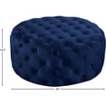 thumbnail image 3 of Meridian Furniture Addison Button Tufted Navy Velvet Ottoman and Bench, 3 of 4