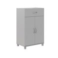 thumbnail image 1 of Armoire de rangement de base de 24 po à 2 portes et 1 tiroir Lory de SystemBuild, blanc, 1 of 9