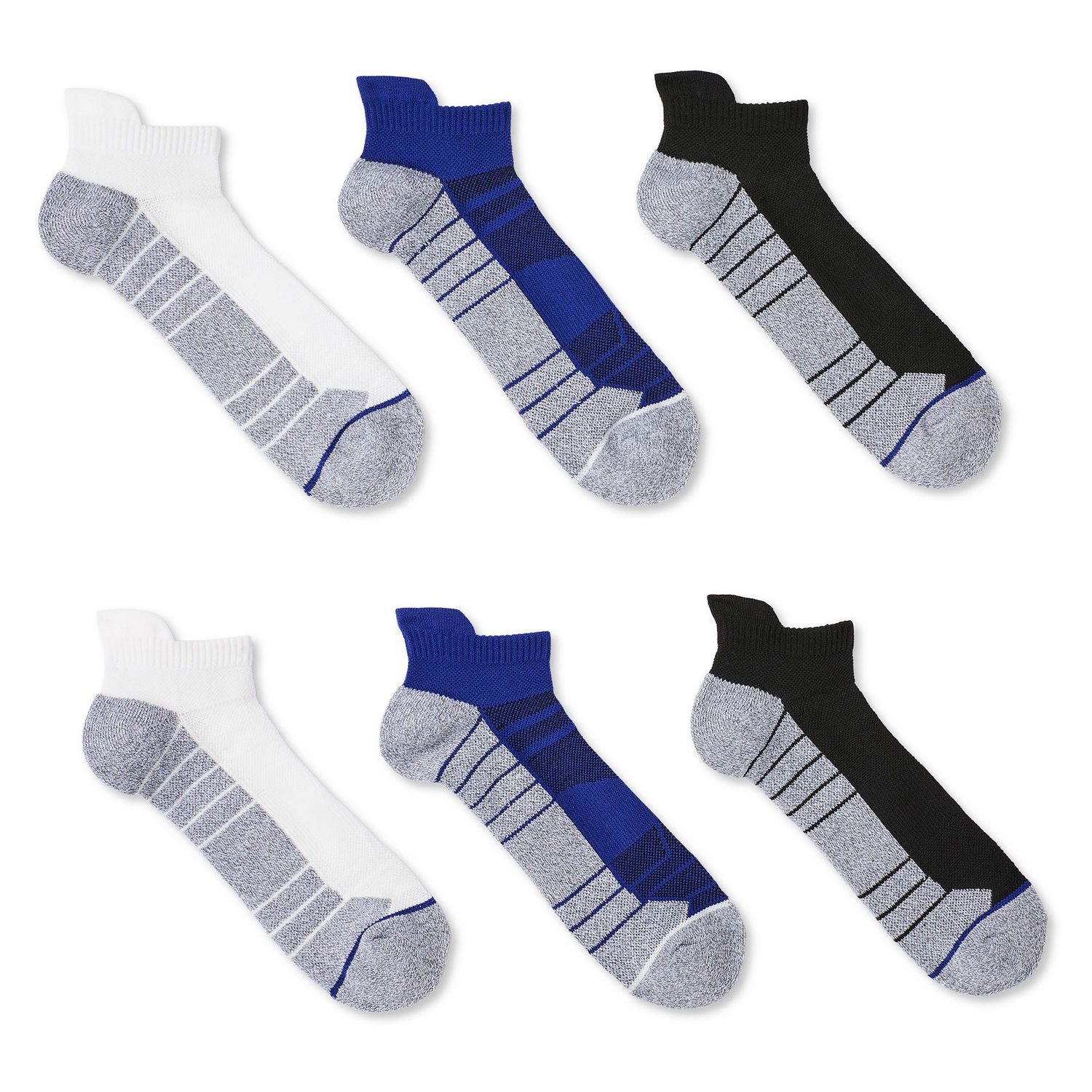Athletic Works Men's Low-Cut Socks 6-Pack