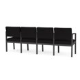 thumbnail image 5 of Lenox Steel Reception Waiting Room 4 Seats Chair / Charcoal Steel / Black, 5 of 5