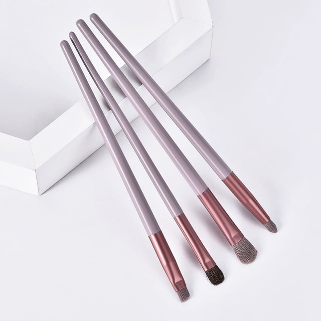 Iumwxz 4 Eye Makeup Brushes Set Plastic Handle Nylon Hair Eye Shadow Brush