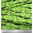 thumbnail image 2 of Soimoi Moss Georgette Fabric Insect,Leaves & Floral Artistic Printed Fabric 1 Yard 42 Inch Wide, 2 of 3