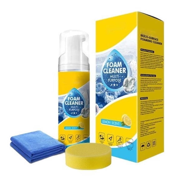 Foam Cleaner for Car Interior Grease Remover Multi-Surface Cleaning Spray 150Ml
