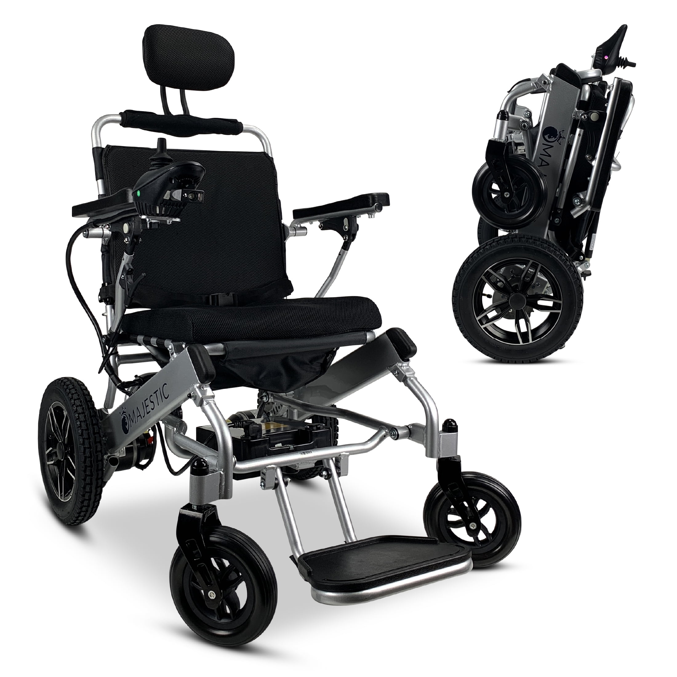 MAJESTIC IQ-8000 New Remote & Joystick Controlled Mobility Aid Lightweight Foldable Electric Wheelchair