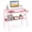 Pink, variant on Costway Home Office Desk with Monitor Stand, Open Shelf & Metal Frame, Earphone Hook White