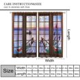 thumbnail image 3 of Flowers Floral Kitchen Curtains - Leaves Spring Botanical Small Short Tier Cafe Window Curtains for Bathroom Living RV Room Rod Pocket Window Drapes 36 Inch Length 2 Panels Set 28"x36", 3 of 6