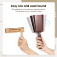thumbnail image 4 of 3 PCS Noise Maker Kit, 10" Metal Cowbell and Wooden Spinning Rattle Ratchet, Cowbell with Handle, Traditional Matraca Toy, Cheering Percussion Musical Instrument for Sports Events, Weddings, Parties, 4 of 7
