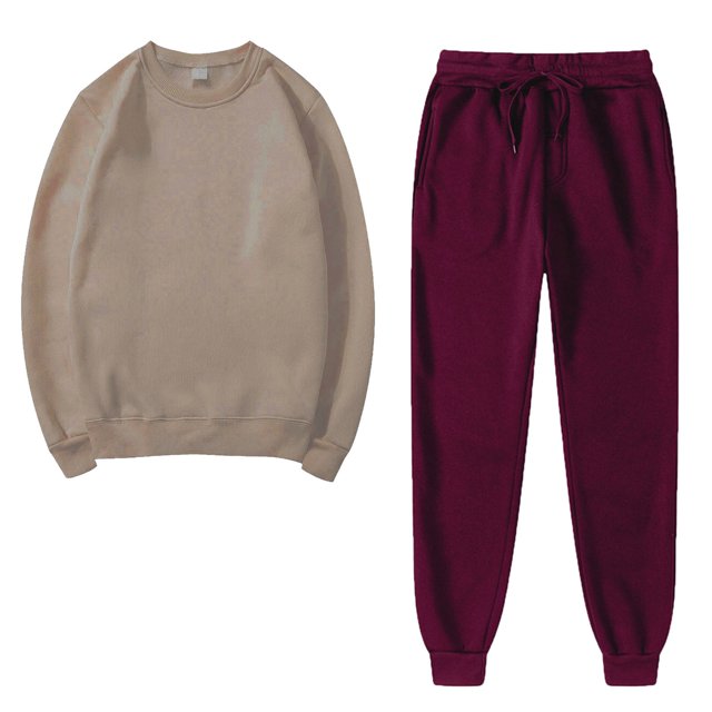 Besolor Ensembles 2 Pcs pour Femmes Survêtements Décontractés Chandail à Col Rond et Pantalon de Jogging Ensembles d'Entraînement Survêtements