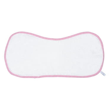 Juddlies - Bamboo Burp Cloth - White/Sunset Pink