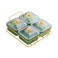 thumbnail image 3 of veasfak Candy Nut Serving Container Divided Serving Dishes for Dried Fruit Appetizer 4 Grid Green, 3 of 9