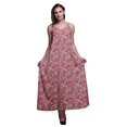 thumbnail image 1 of Bimba Robe Longue Maxi à Imprimé pour Femmes en Rayonne à Bretelles Spaghetti Ajustables Boho-Xxx-Grand, 1 of 5