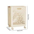 thumbnail image 3 of Tyidzon Foldable Laundry Baskets With Wheels Multi Functional Portable Dirty Clothes Hamper With Wheels Organization Toy Storage Basket With Handle For Bathroom Apartm, 3 of 6