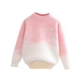 thumbnail image 3 of MKOSPLRT Chandails pour Enfants Chandails pour Tout-Petits Filles Garçons Tricot Chandail 3-12a Rose Brun Vert Molleton Duveteux Chaud Chandails d'Automne Col Rond Manches Longues Chandails, 3 of 4