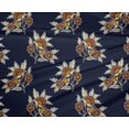 thumbnail image 4 of oneOone Polyester Lycra Fabric Leaves & Floral Block Printed Craft Fabric BTY 56 Inch Wide, 4 of 4