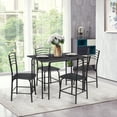 thumbnail image 2 of Giantex 5 Piece Dining Set, Kitchen Table Set w/4 Chairs, Wood Home Furniture Set, 2 of 8