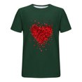 thumbnail image 4 of Yuzhih T-Shirts Assortis de la Saint-Valentin pour Couples, Mignons, Imprimés, Manches Courtes, Hauts Unisexes, Grande Taille, Col Rond, 4 of 4