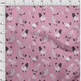 thumbnail image 4 of oneOone Velvet Light Pink Fabric Rooster Cock Craft Projects Decor Fabric Printed By The Yard 58 Inch Wide, 4 of 4