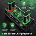 thumbnail image 3 of Rechargeable Battery Pack For Xbox One Controller, 5200mWh, 4-Pack, Charging Dock Compatible With Xbox Series X|S, 3 of 8