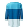 thumbnail image 4 of IROINNID en Solde T-shirt à Manches Longues en Polyester pour Femmes Confortable d'Été Ajusté à Nouer Col Rond T-shirt, Bleu, 4 of 5