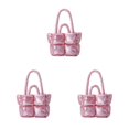 thumbnail image 1 of Baohd Larger Capacity Tote Bag With Big Opening For Easy Access Books Crossbody Bag pink 3Set, 1 of 6