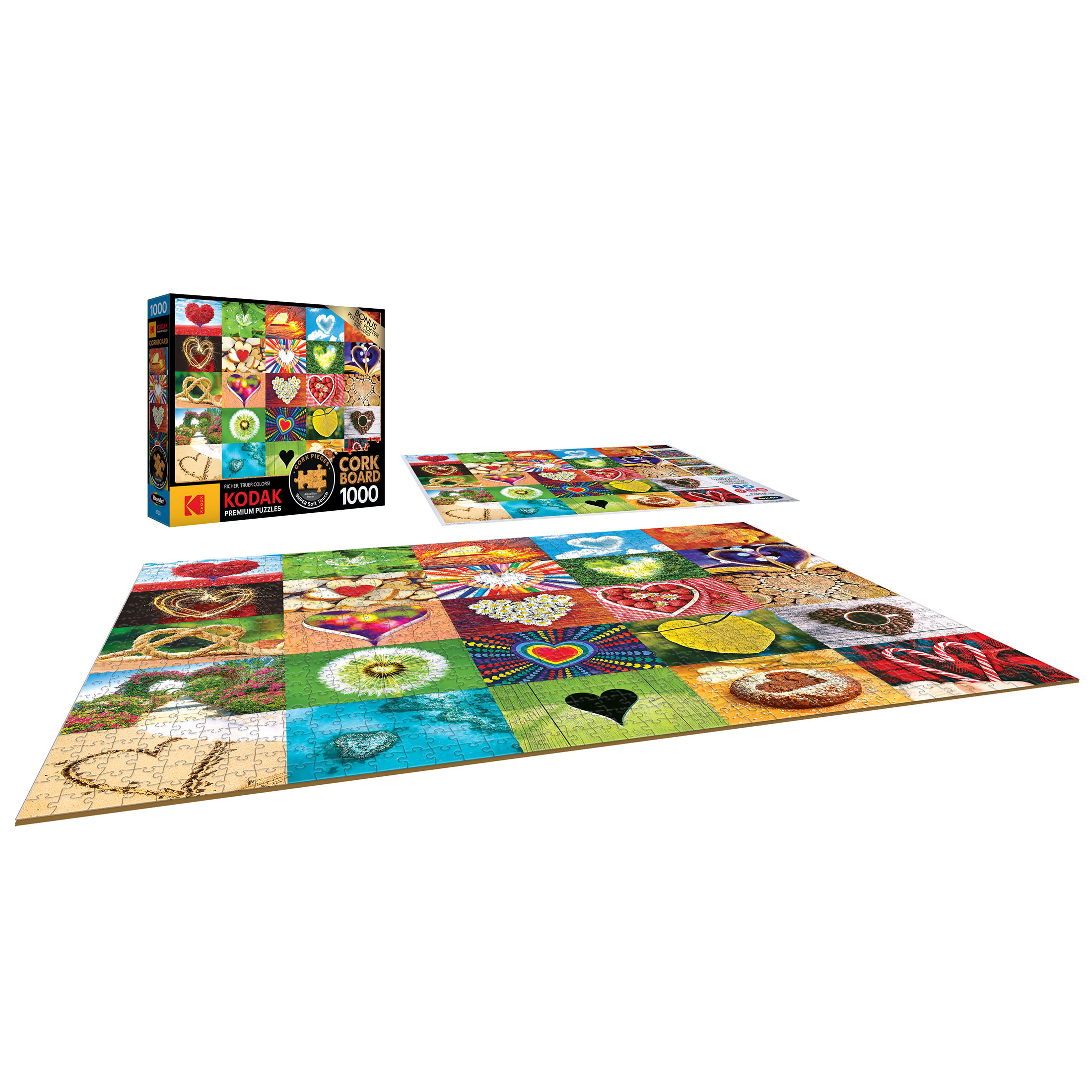 RoseArt - Kodak Cork 1000 pieces -Love is Everywhere - Adult Interlocking Puzzle