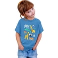 thumbnail image 2 of PMVFHDE T-Shirts Garçons Garçon et Fille Mode Décontractée Imprimé Col Rond Ample Manches Courtes T-Shirt Haut Bleu, 4-5 Ans, 2 of 3